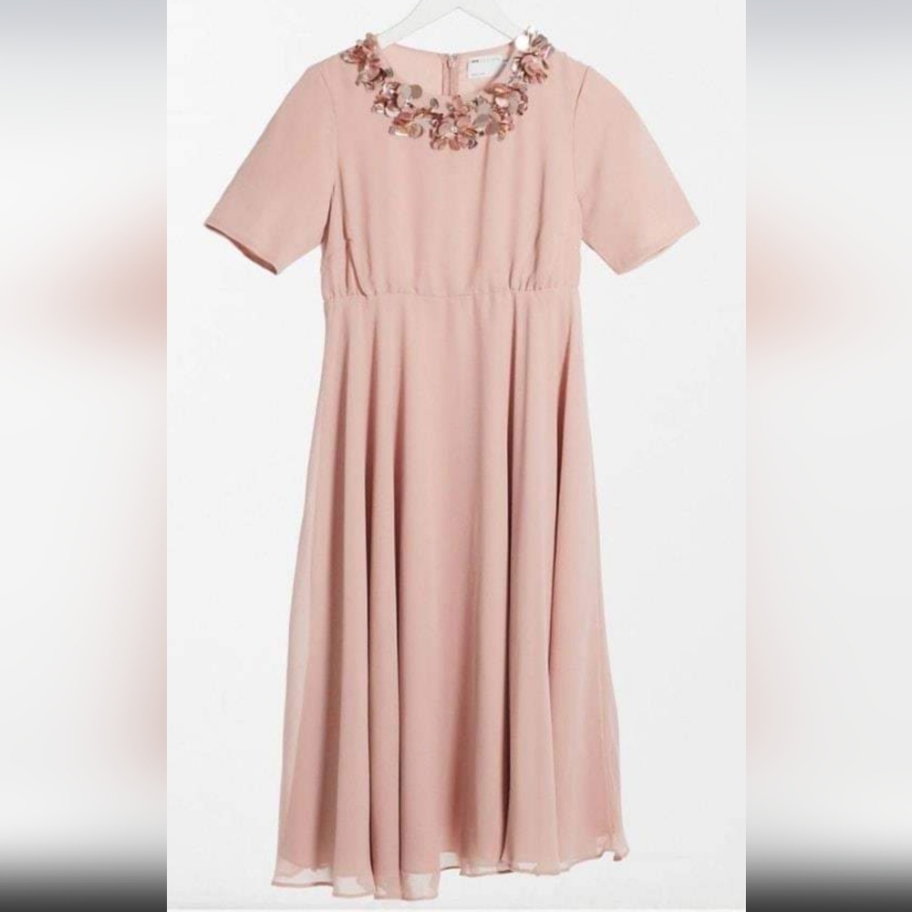 NWT Asos Maternity Embellished Dress Short Sleeves - 16